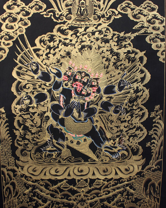 Black Heruka Thangka Painting
